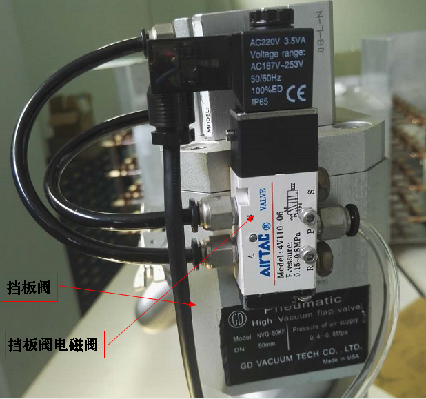 擋板閥和電磁閥示意圖-普樂(lè)斯等離子清洗機(jī)